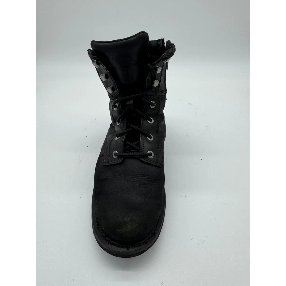 Harley-Davidson Men's Black Leather Riding Boots Size 11M D94284 Zip Up - Picture 2 of 11